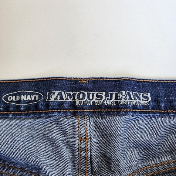 OLD NAVY Men's Famous Jeans Blue Denim Boot Cut Medium Wash 100% Cotton 42X32 - Picture 4 of 9